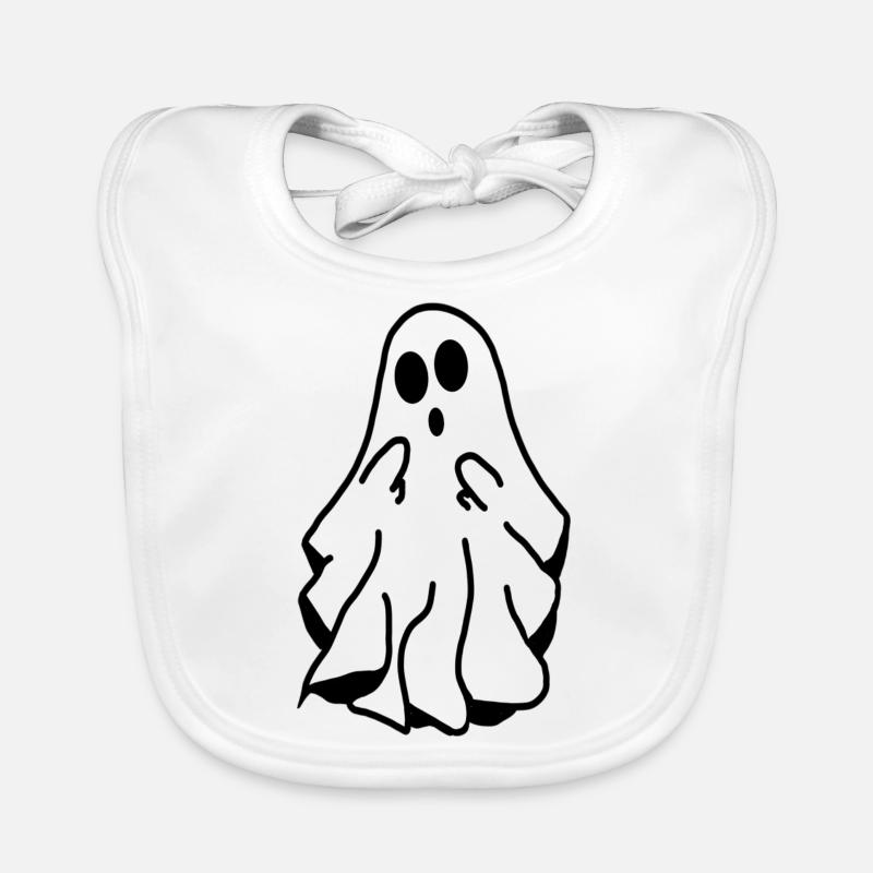 Cartoon Ghost Organic Baby Bibs