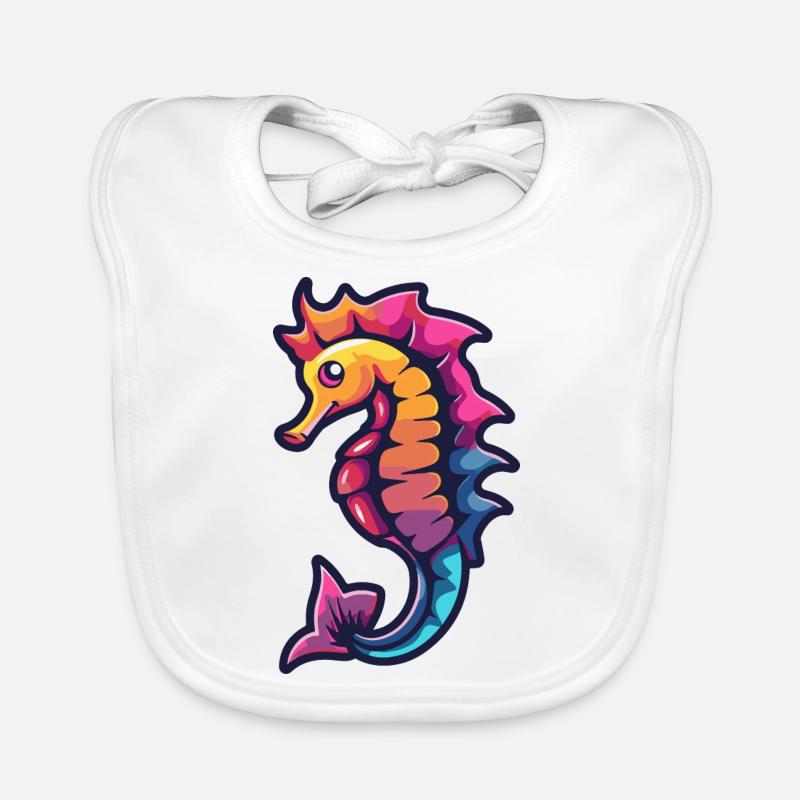 Bande dessinée hippocampe Bavoir bio Bébé