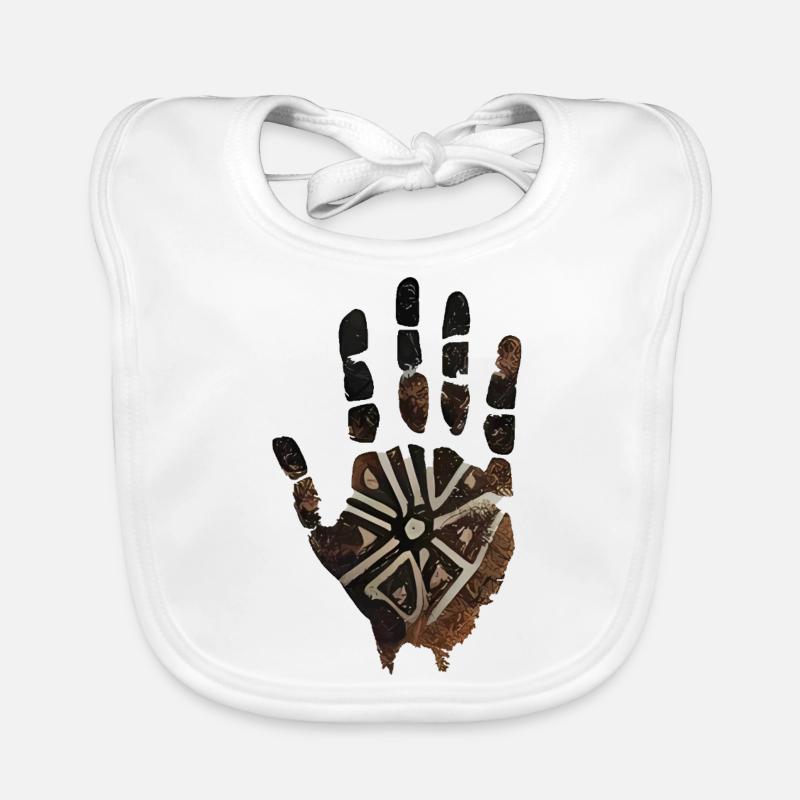Hand Ritual Illustration Organic Baby Bibs