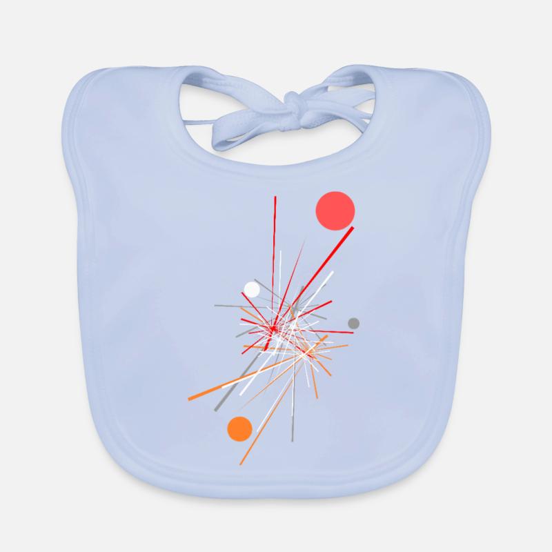 Multicolored Abstract Shards Organic Baby Bibs