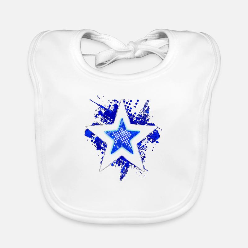 conception de Star (Bleu Arctique) Bavoir bio Bébé