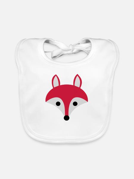 Fuchs - Baby Bio-Lätzchen - Weiß