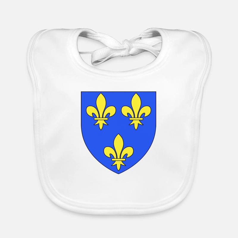 Blason royal 3 fleurs de Lys Bavoir bio Bébé