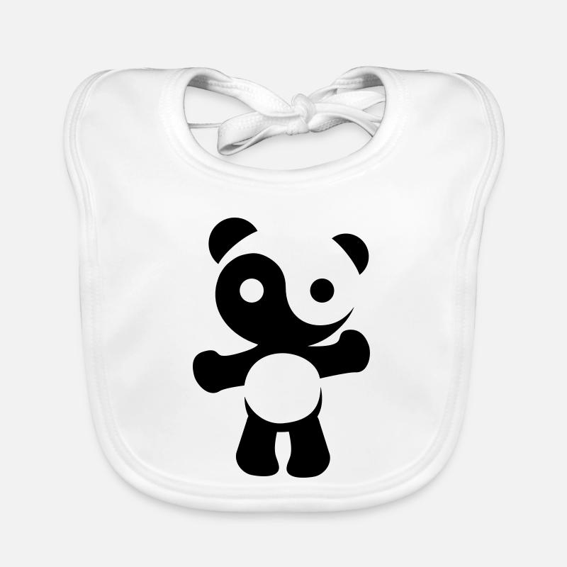 panda teddy yinyang Baby Bio-Lätzchen