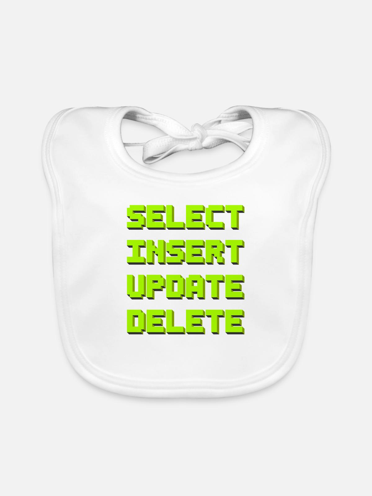 SQL pixelart - Baby Bio-Lätzchen - Weiß - Vorne