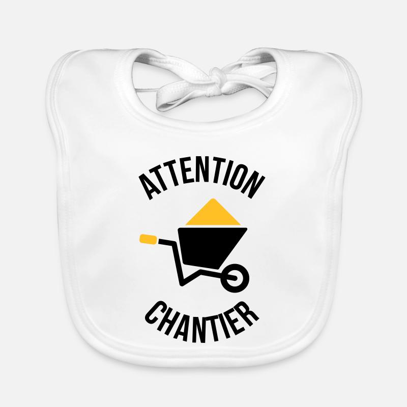 Attention Chantier Bavoir bio Bébé