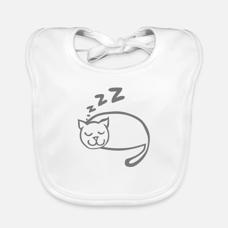 chat dort dessin zzz 1 Bavoir bio Bébé