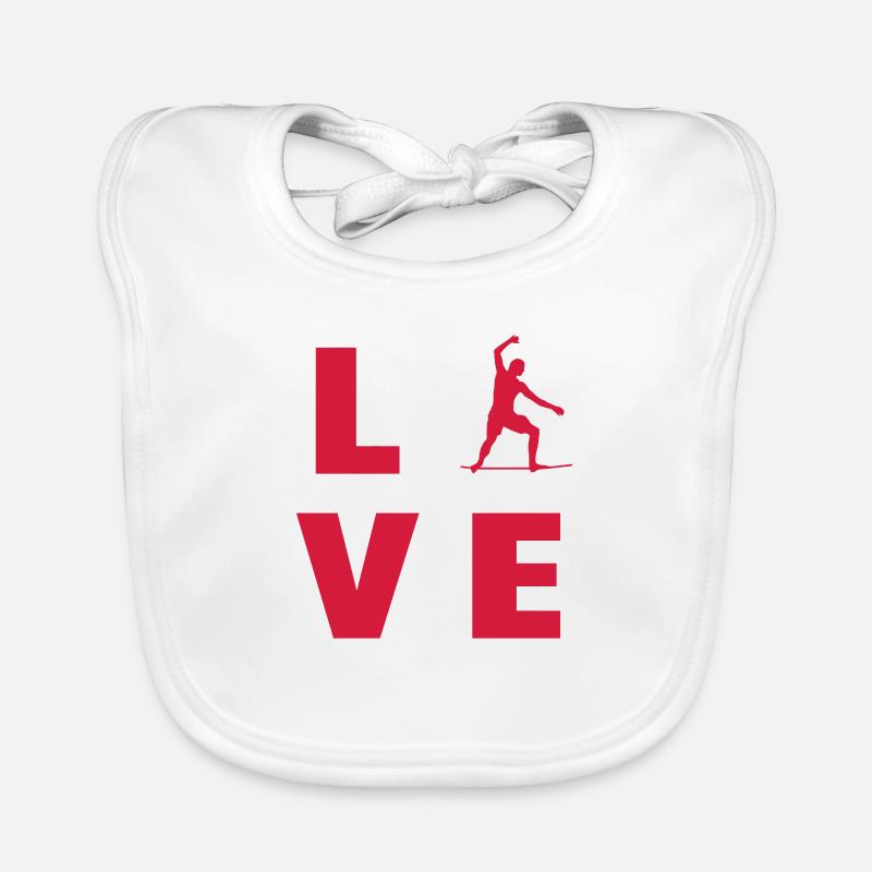 Slackline / Slackliner / Slackeur / Slack - Bavoir bio Bébé - blanc