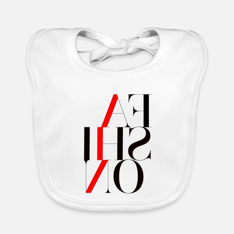 Graphically powerful with red lightning bolt Organic Baby Bibs