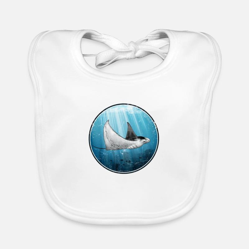 manta ray Organic Baby Bibs