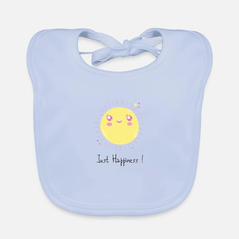 Design mignon de soleil représentant la Joie ! Bavoir bio Bébé