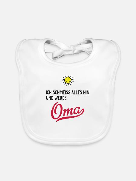 oma - Baby Bio-Lätzchen - Weiß - Vorne