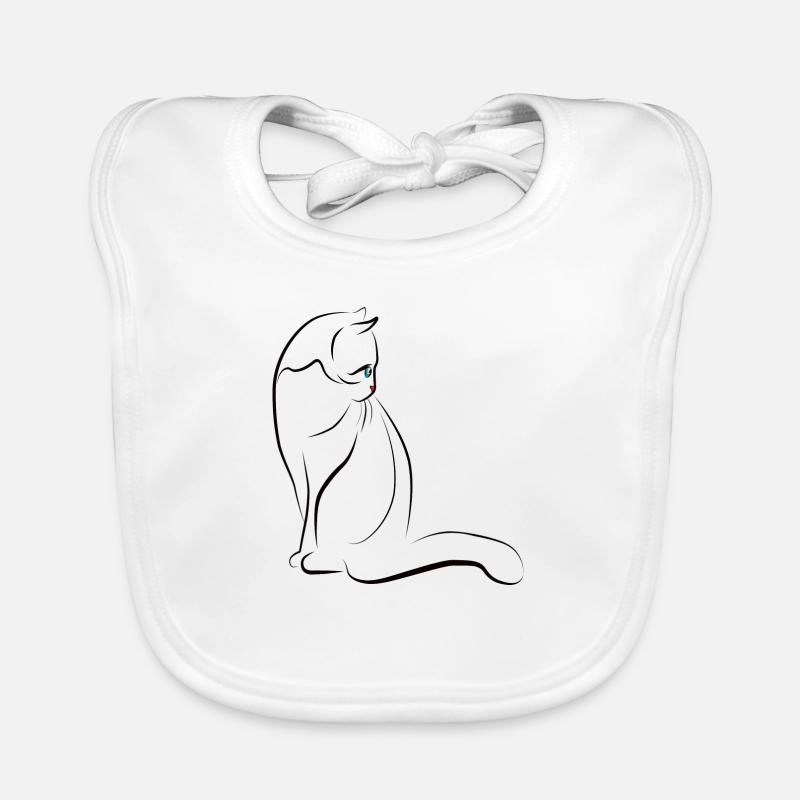 Chat Chats Bavoir bio Bébé