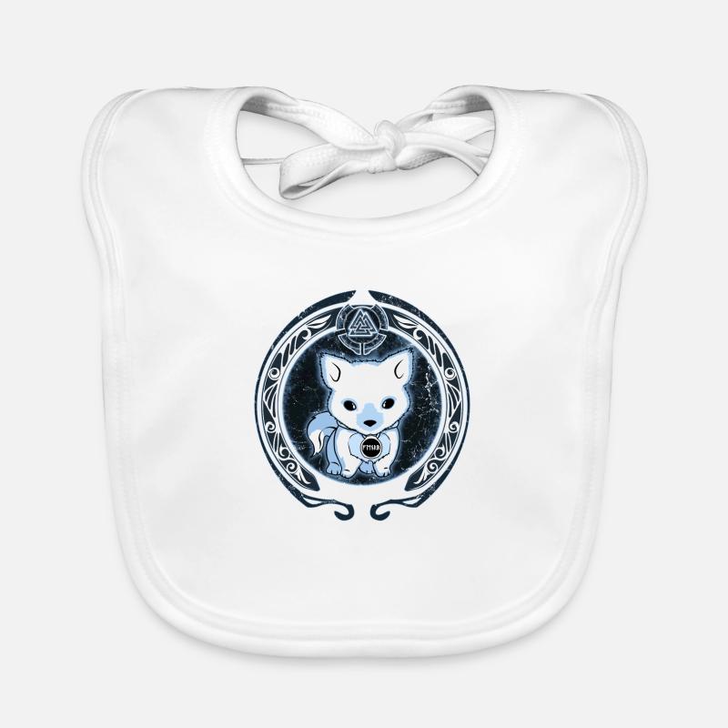 Fenrir - Baby Bio-Lätzchen - Weiß