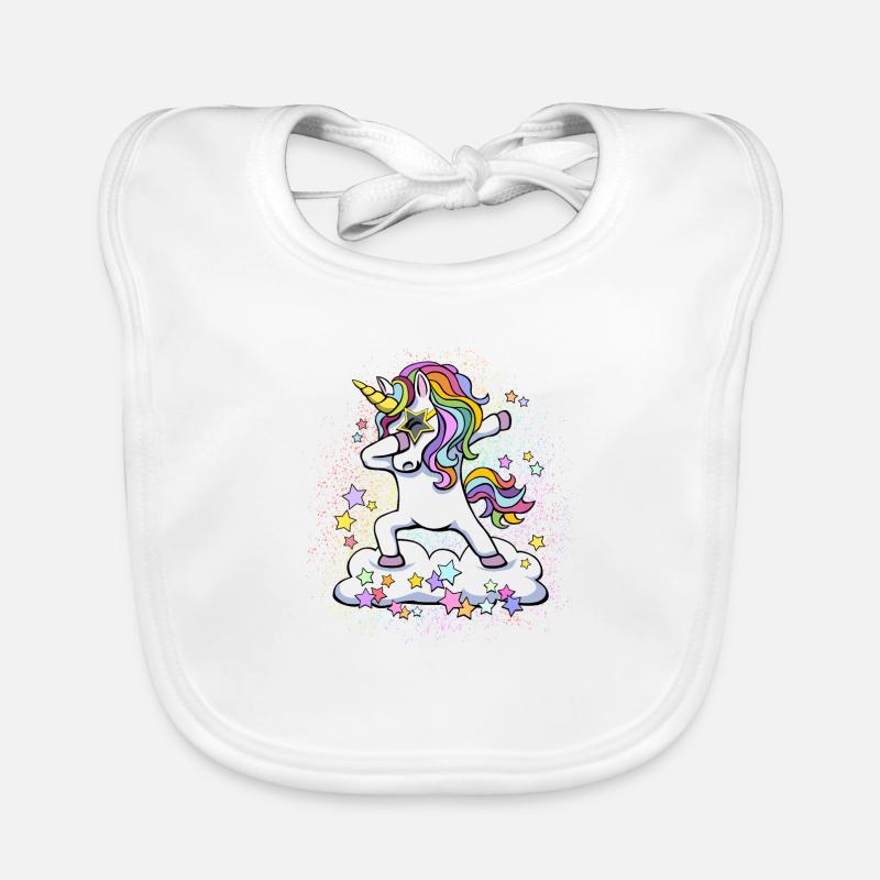 dabbendes Einhorn, cool Baby Bio-Lätzchen
