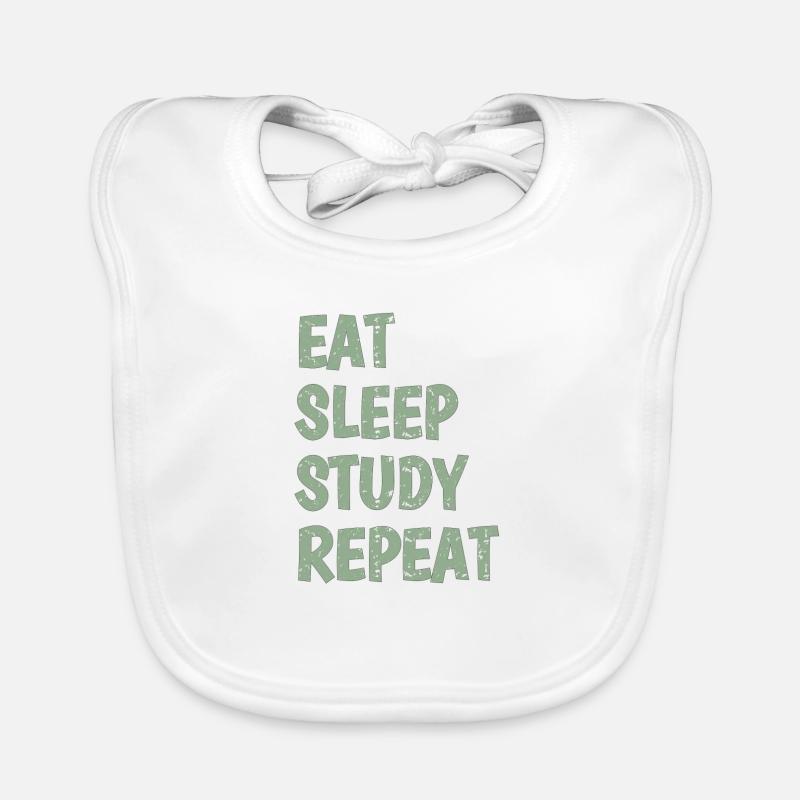 Eat Sleep Study Repeat Baby Bio-Lätzchen