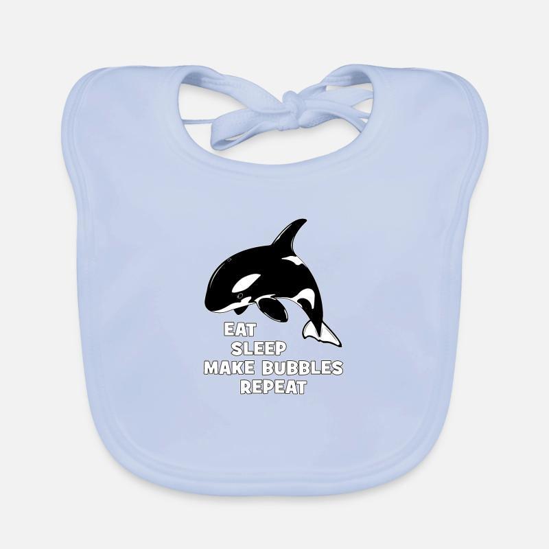 Süßer Orca Killerwal Baby Bio-Lätzchen