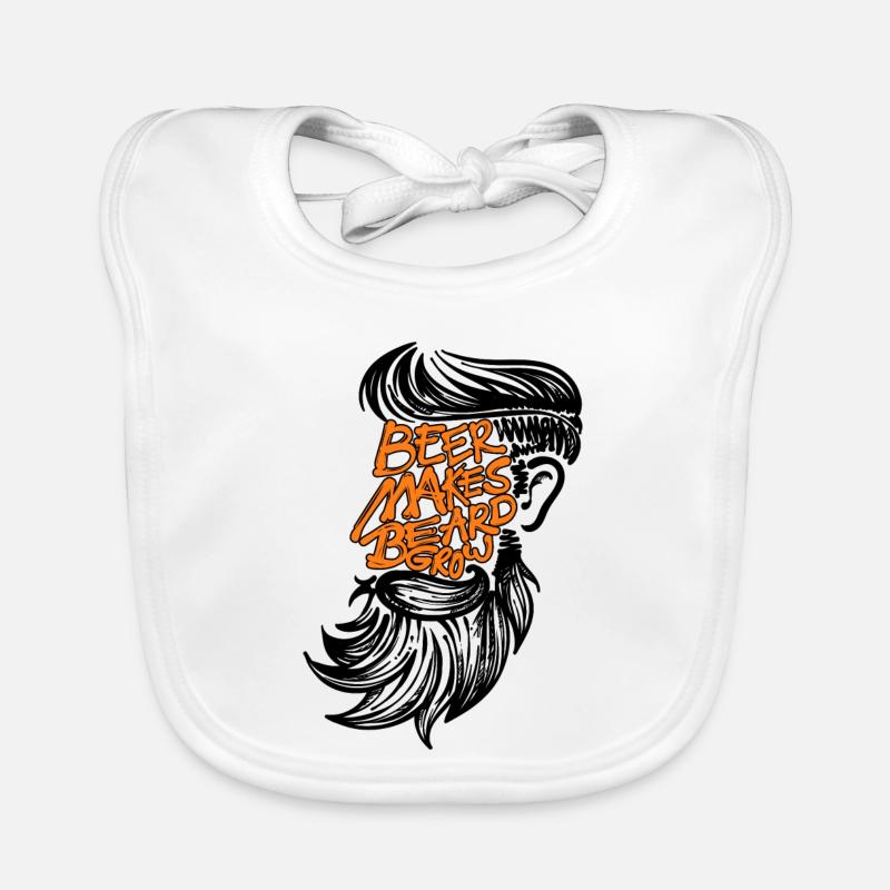 Beard Statement Humorous Full Beard Beard Wearer Organic Baby Bibs