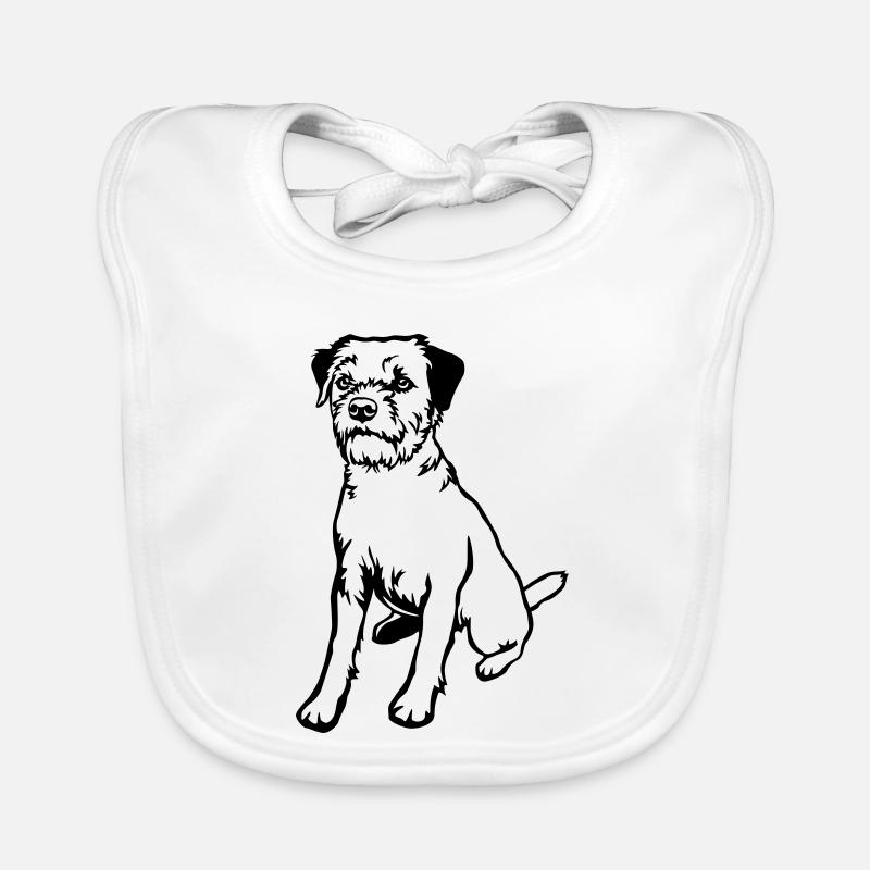 Border Terrier Bavoir bio Bébé