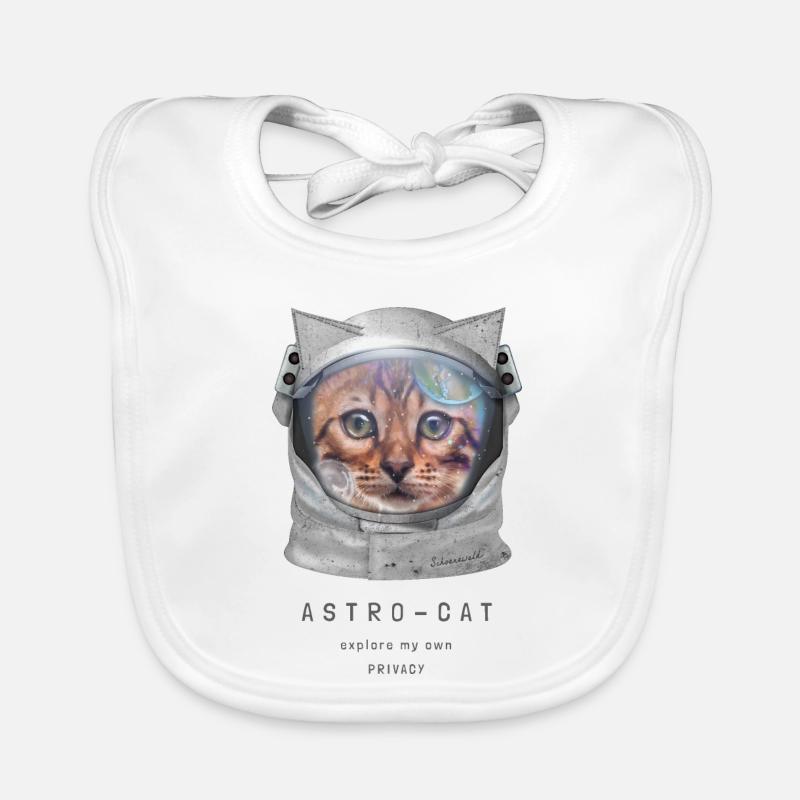 Astro chat Chat de l’espace Chat astronaute Chat dans l’espace Bavoir bio Bébé