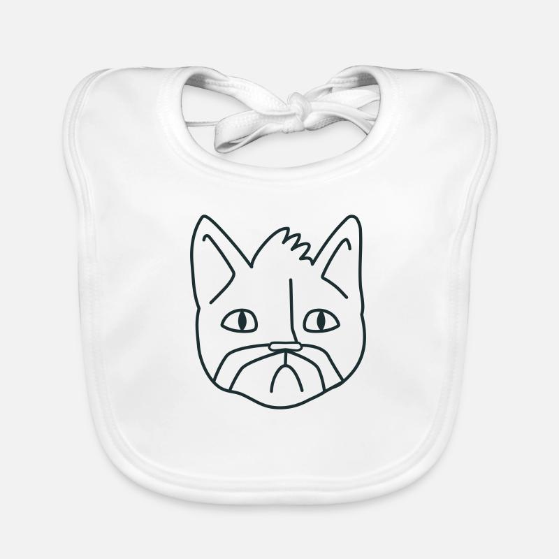 Chat Moustache malheureux chat Bavoir bio Bébé