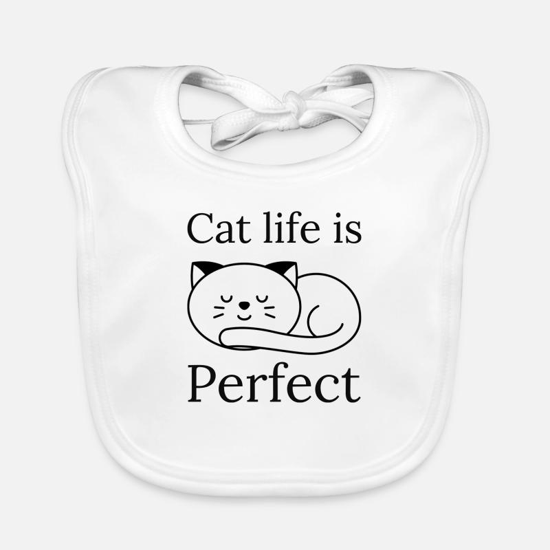 La vie de chat est parfaite Bavoir bio Bébé