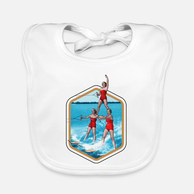 Water skiing and acrobatics Organic Baby Bibs