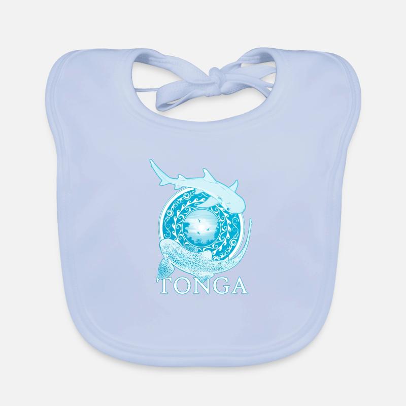 Tonga zebra shark whitetip reef shark Organic Baby Bibs