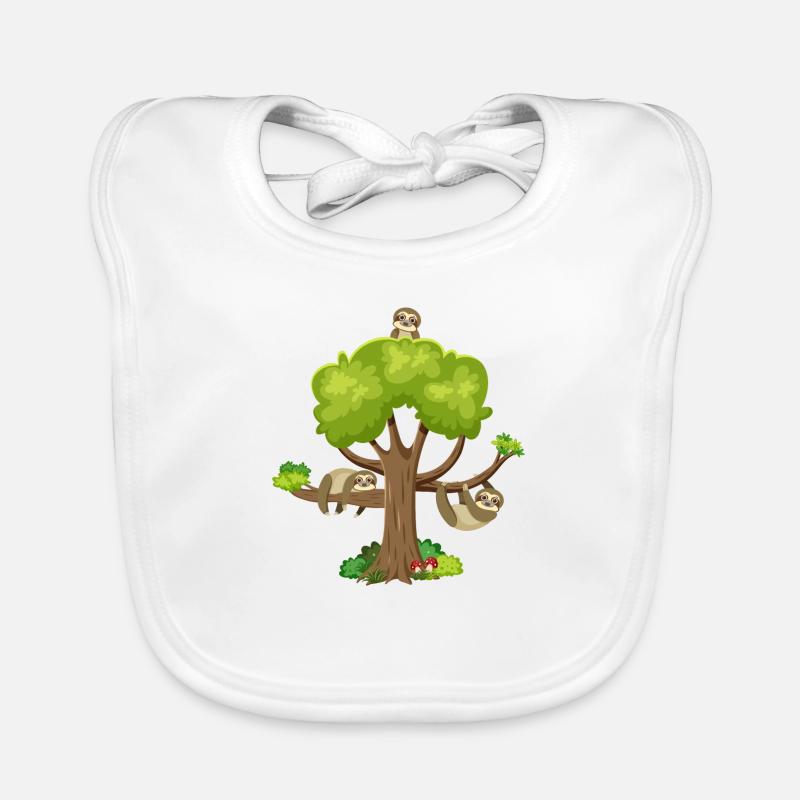 Faultier Baum Baby Bio-Lätzchen