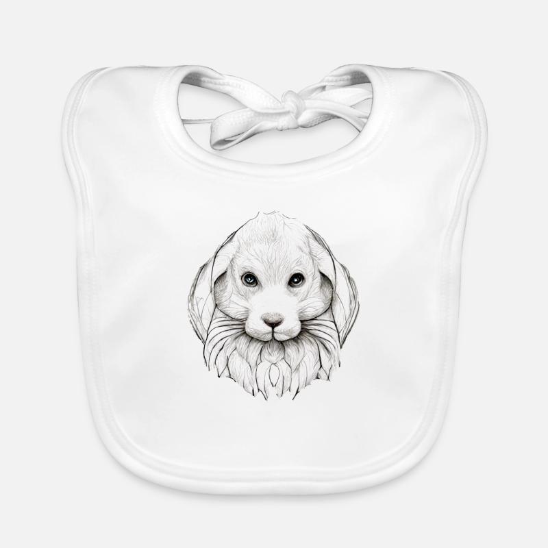 Hase in Comic Style Baby Bio-Lätzchen