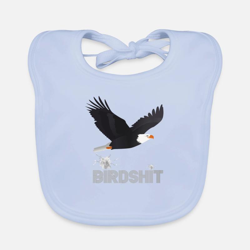 BIRDSHIT EAGLE - FARBE Baby Bio-Lätzchen