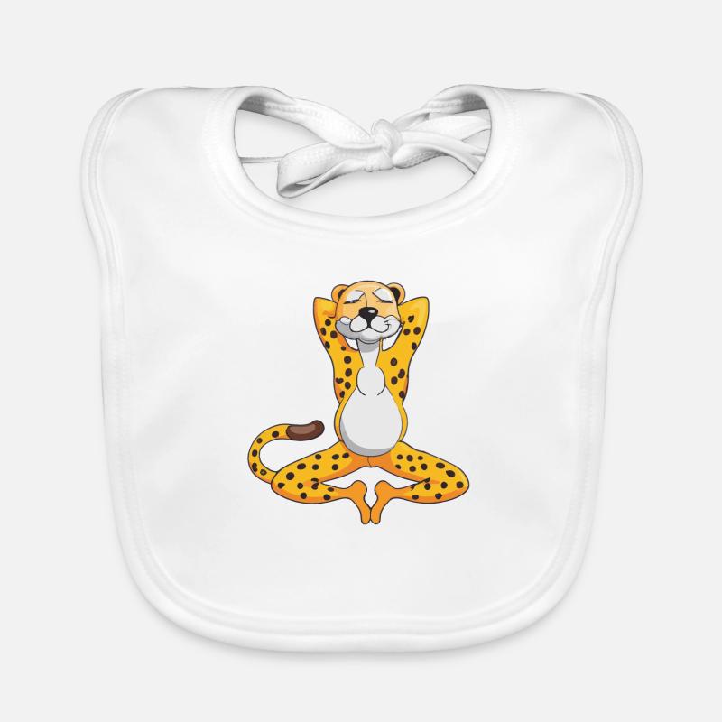 Idée cadeau de repos et de refroidissement de guépard Bavoir bio Bébé
