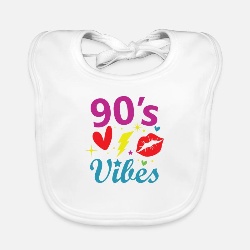 1990iger Sprüche 90s Geschenksidee Baby Bio-Lätzchen