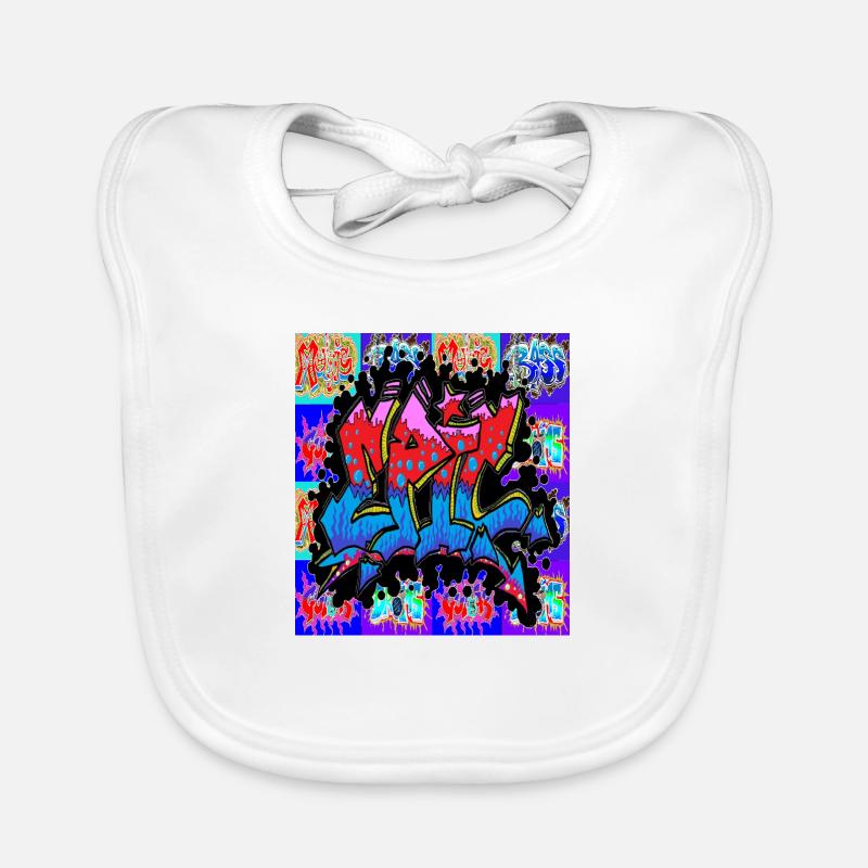Graffiti Epic pattern 2 Organic Baby Bibs