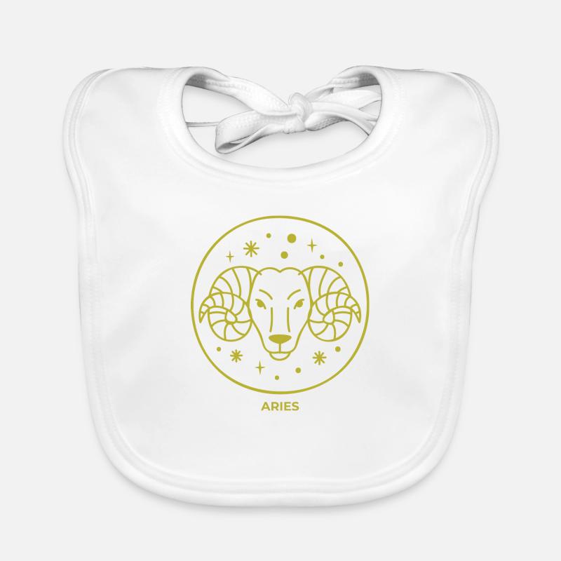 Sternzeichen Widder Astrologie Horoskop Geschenk Baby Bio-Lätzchen