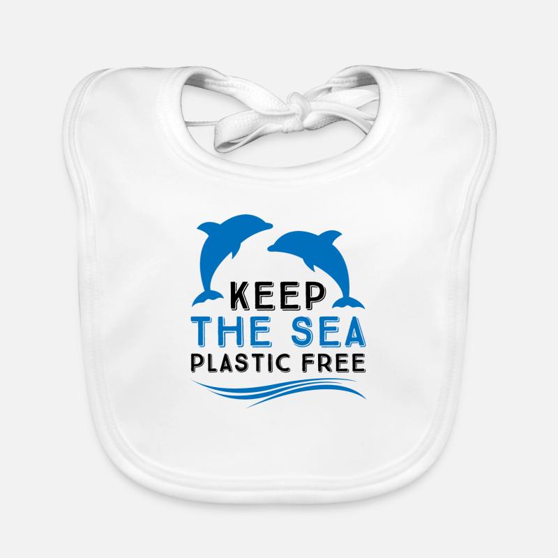 Marine pollution Organic Baby Bibs