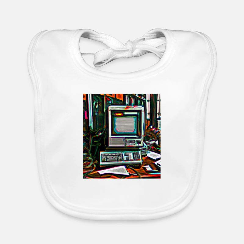 Alter Digital Art Computer Baby Bio-Lätzchen
