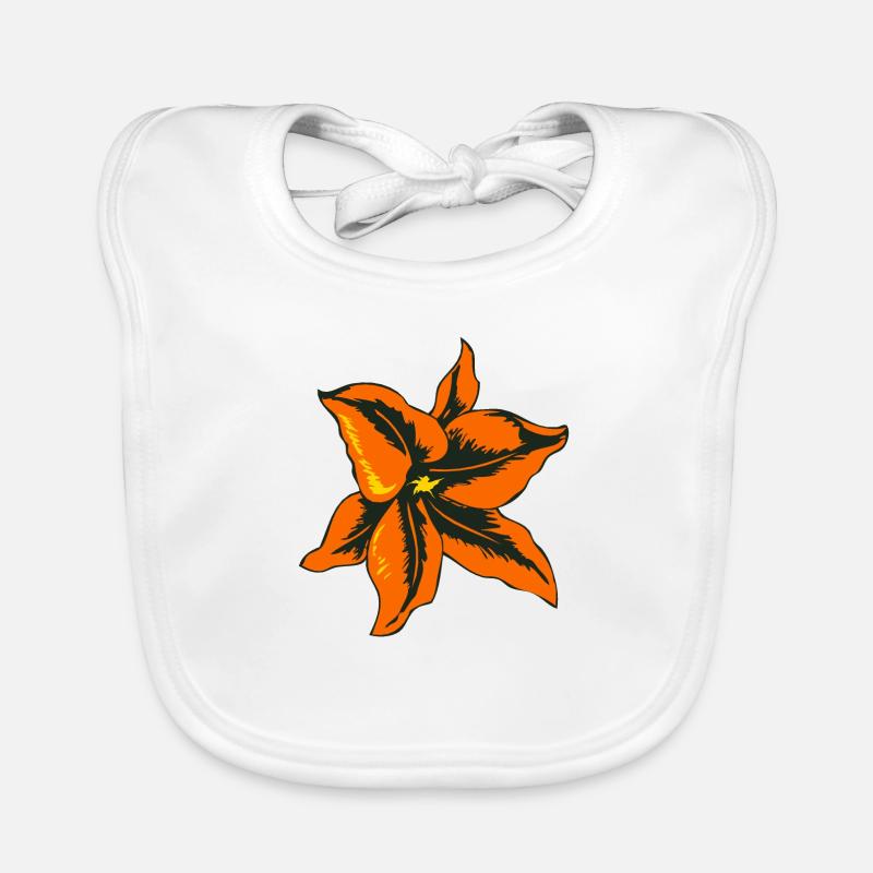 fleur dessin tattoo 1403 A Bavoir bio Bébé