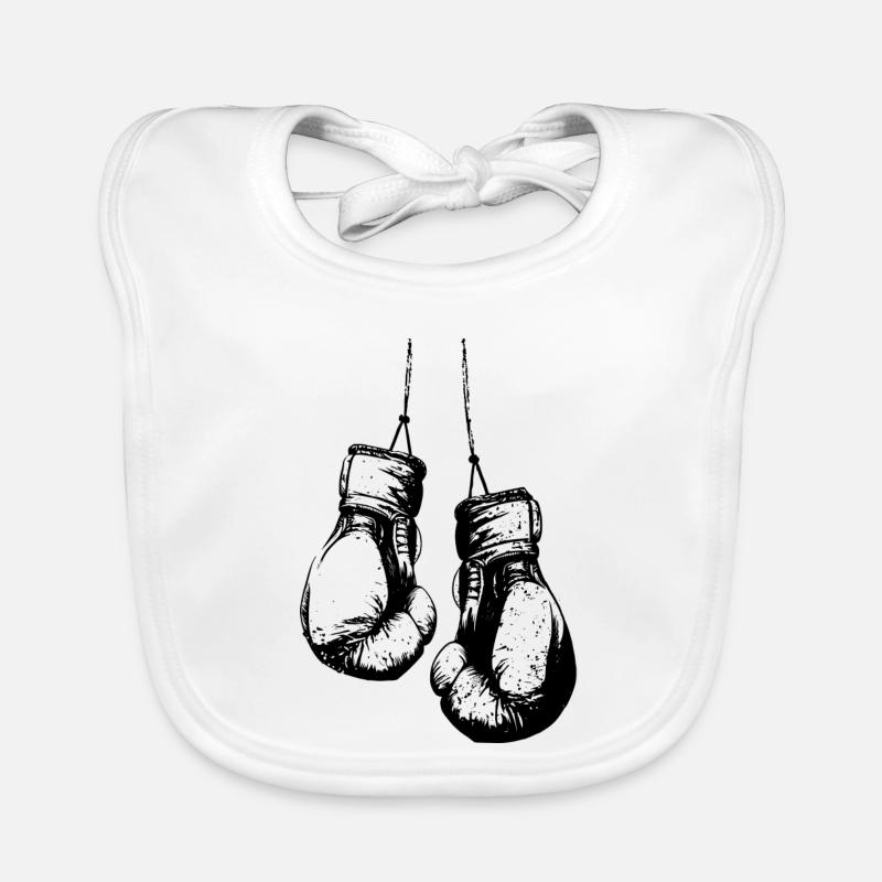 Gants de boxe suspendus noir Bavoir bio Bébé