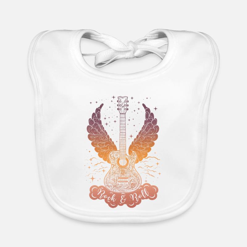Rock & Roll Guitar Organic Baby Bibs