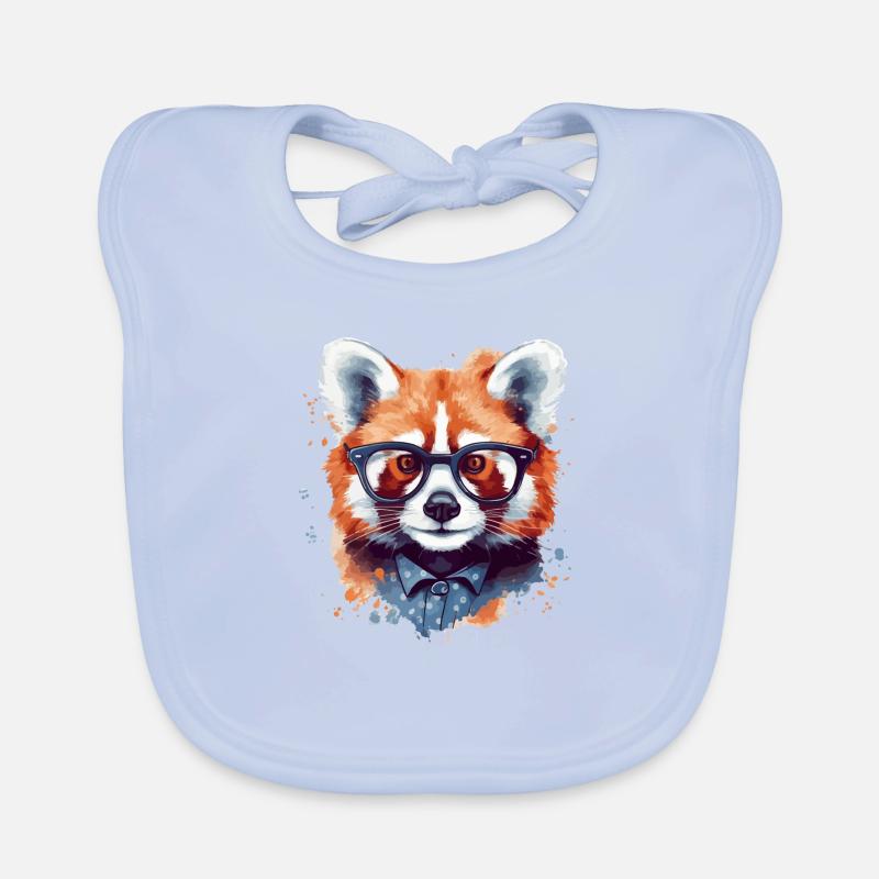 Eli the red panda Organic Baby Bibs