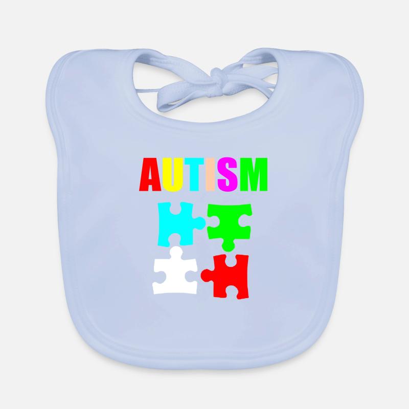 Autismus hell Baby Bio-Lätzchen