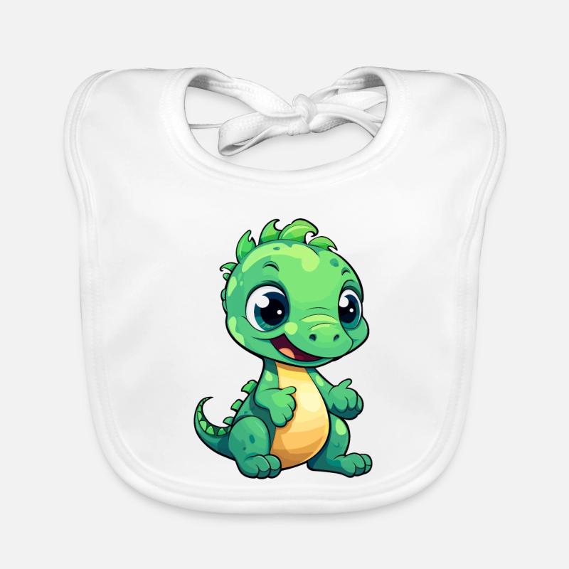 Mignon bébé dinosaure souriant Bavoir bio Bébé