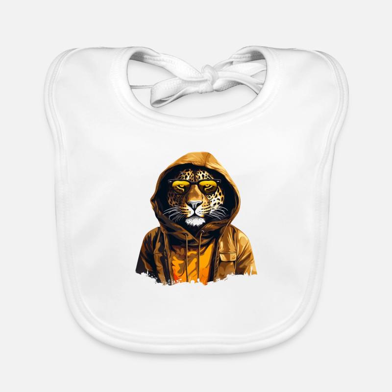 Street style leopard | Leopard lovers Organic Baby Bibs