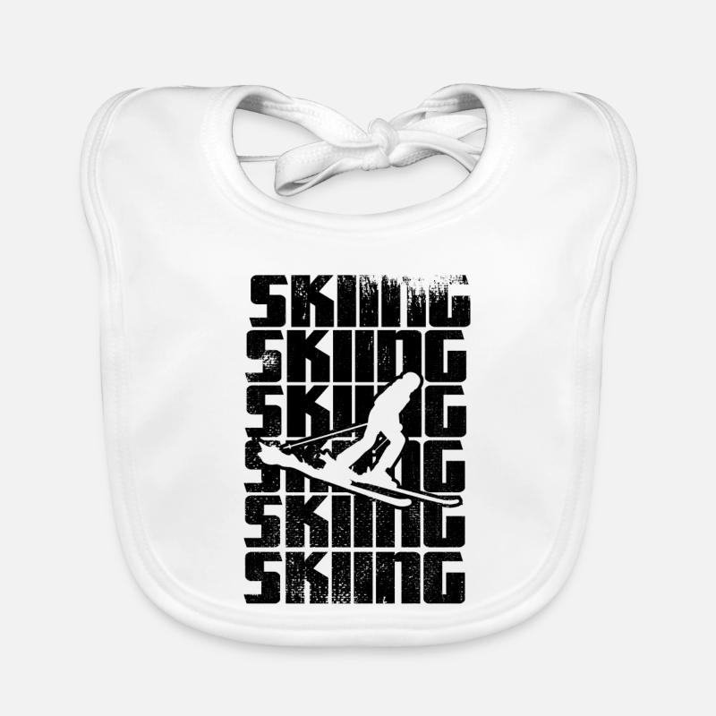 Skiing Organic Baby Bibs