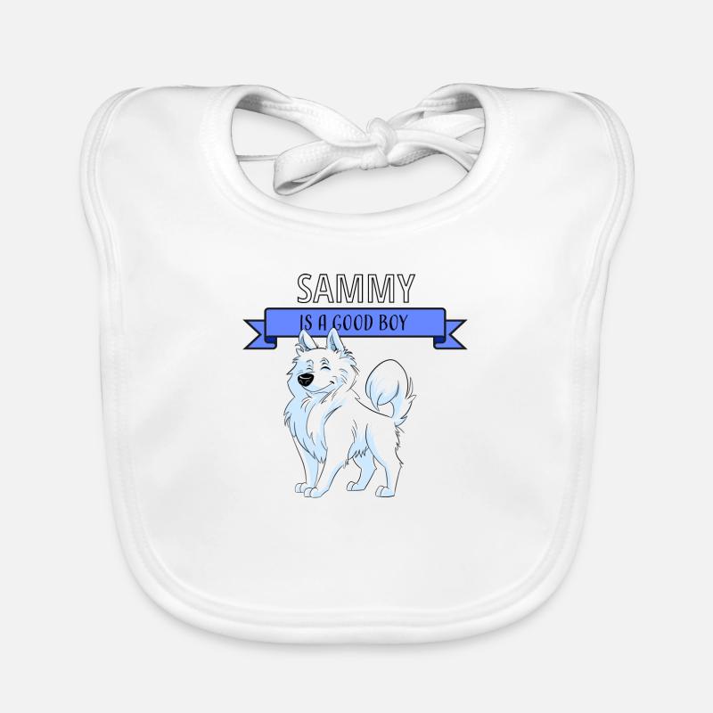 Doux Samoyède, Sammy est un bon garçon Bavoir bio Bébé