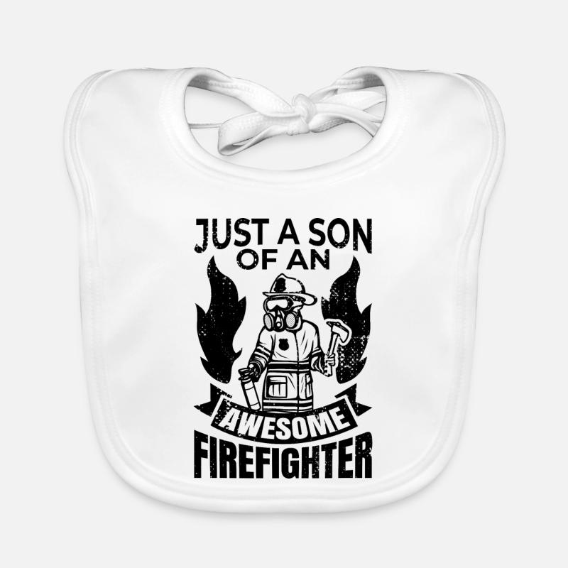 Garçon de la brigade de pompiers Bavoir bio Bébé
