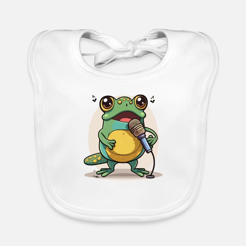 Frogs Melody Organic Baby Bibs
