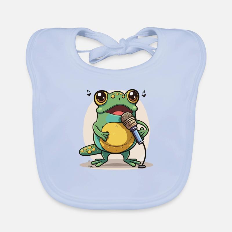 Frösche Melodie Baby Bio-Lätzchen