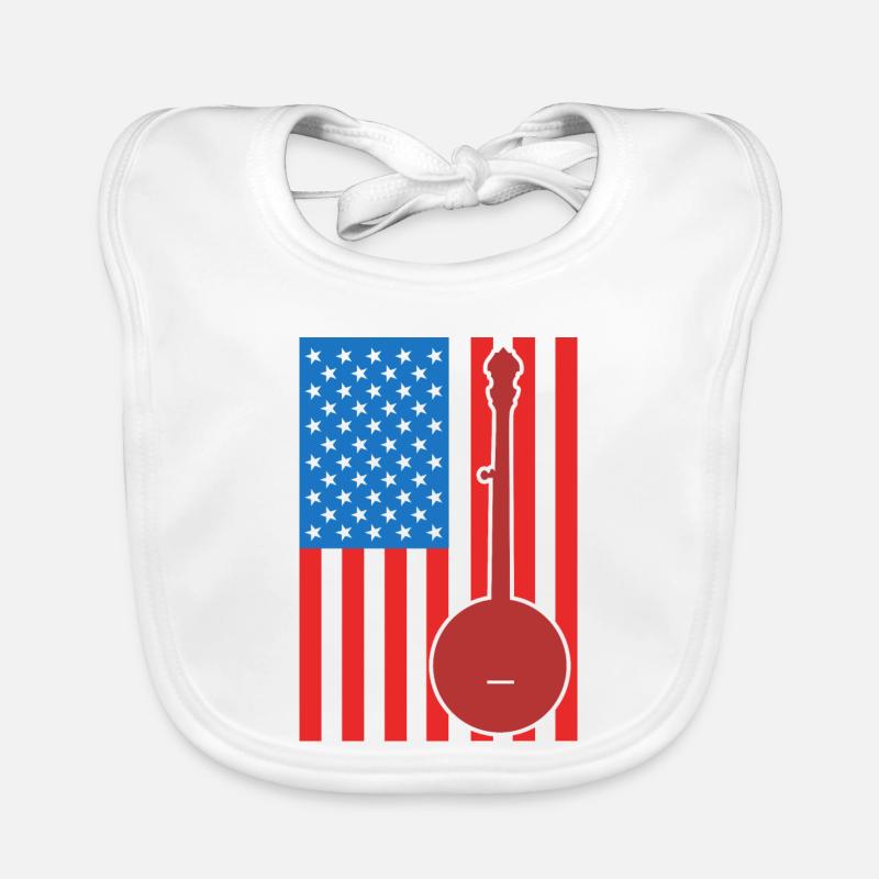 Banjo USA Flagge Baby Bio-Lätzchen